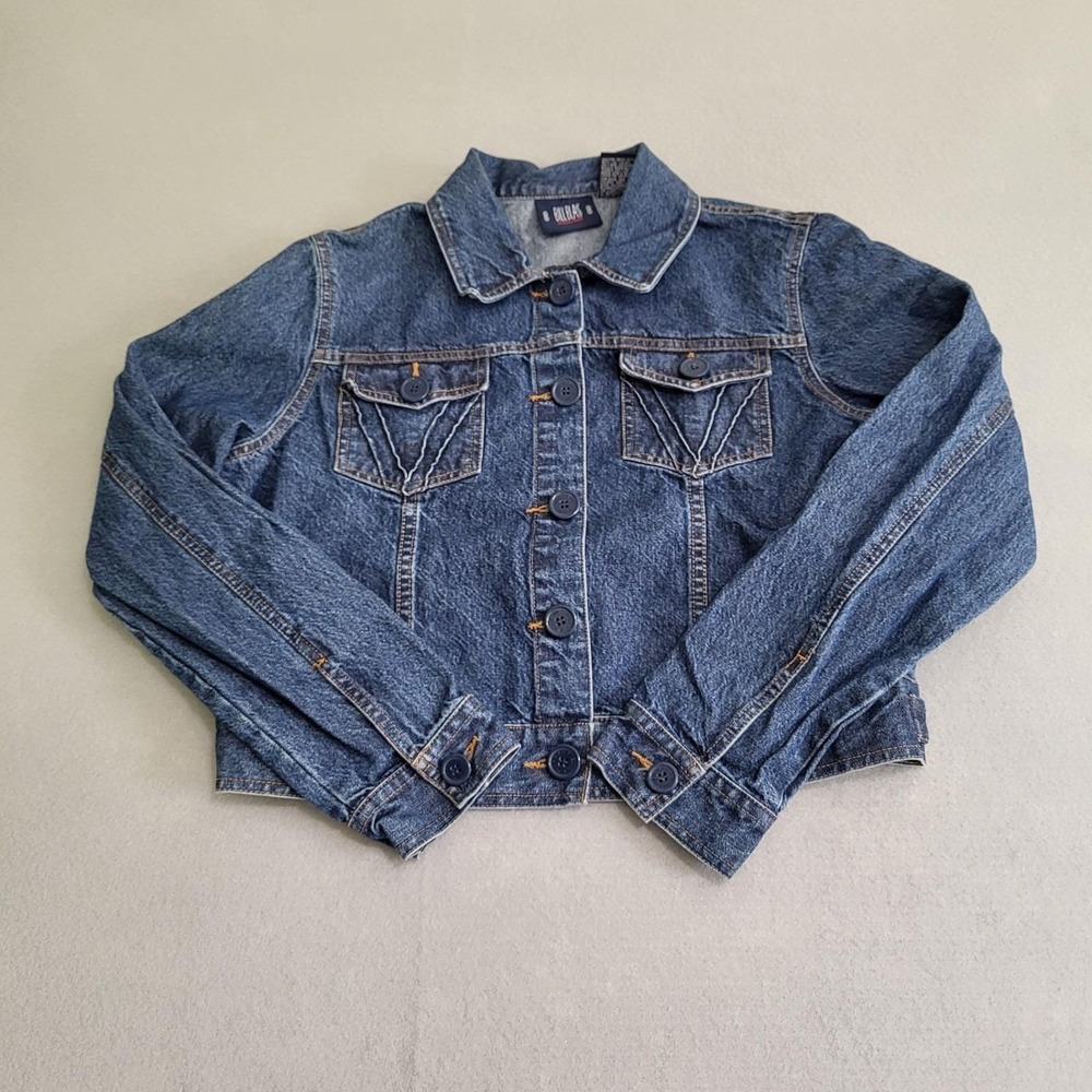 VTG Bill Blass Denim Blue Jean Jacket Women's L 100% Cotton